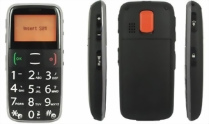 Seniorenhandy Deluxe groeTasten Ergonomie Mobiltelefon SOS/LED/DUAL SIM/SCHWARZ